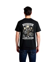 Erkek Scooterist Kafatası Biker Tasarımı Dijital Baskılı Rahat Kesim Kısa Kollu Tişört Günlük Modern
