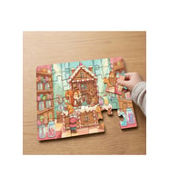 Tatlı Dükkanı Tasarımlı 24 Parça Ahşap Çocuk Puzzle