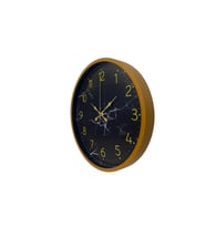 Kahverengi Mermer Desenli 36 Cm Duvar Saati (Standart)