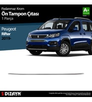Peugeot Rifter Krom Ön Tampon Çıtası 1 Prç. 2019 Üzeri