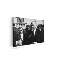 Yatay Kanvas Duvar Tablosu Ataturk Ve Halk 2 Salon Tablosu Ofis Tablosu Yeni Ev Hediyesi Dekorasyon