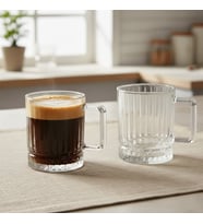 Elysia Dekor 6 Kişilik Cam Çay-Kahve Kupa Takımı – 6 x 210 ml. (Şeffaf)