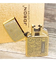 Jobon Marka Desenli Elektirikli Kişiye Özel Gold Çakmak Usb Şarjlı