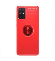 Samsung Galaxy A31 Kılıf Yüzüklü Magnetli Ravel Case (Kırmızı)