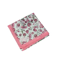 Mim Eşarp Prime Pamuk Çiçek Desenli Eşarp 90x90 cm (Pembe)