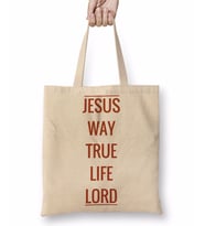 Jesus Estampa Alaranjada Bez Çanta Uzun Saplı