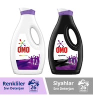 Omo Sıvı Deterjan 1690 Siyahlar x1 + Omo Sıvı Renkliler x1