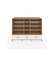 Kronos Dolap 12 Raflı 3 Çekmeceli  220x59x163 Çam-Çam/Aytaşı
