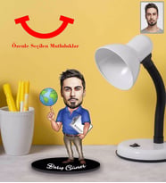 Kişiye Özel Öğretmen Karikatürlü 3mm Şeffaf Pleksi Akrilik Biblo Bay-10