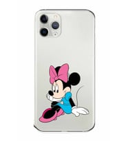 Apple iPhone 11 Pro Uyumlu Kamera Korumalı Tıpalı Kapak Minnie Mouse TasarımlıŞeffaf Kılıf