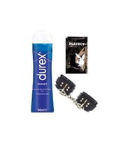 Durex Hisset Pürüzsüz Zevkler 50 ml Jel + Siyah Deri El Kelepçesi + Hediye