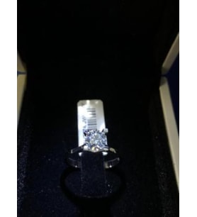 VOG MAZONİT TEK TAŞ YÜZÜK 14 AYAR BEYAZ ALTIN 2.94 GRM (0.77 CRT)MAZONİT