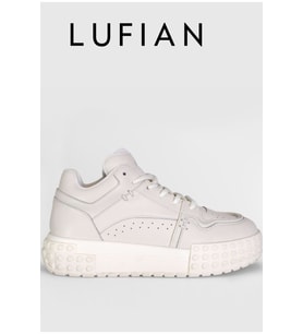 Lufian 112230206 Burton Sneaker Erkek Deri Casual Klasik Ayakkabı (Beyaz)