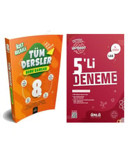 Element Yayınları 8. Sınıf Tüm Dersler Soru Bankası ve Ünlü 5 li Deneme Seti 2 Kitap