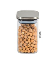 METAL KAPAKLI KARE KÜÇÜK KAVANOZ 250 ML