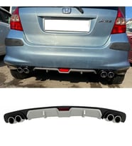 Honda Jazz Gri Difüzör 4 Krom Egzoz Görünümlü Difizör Arka Ek Body Kit