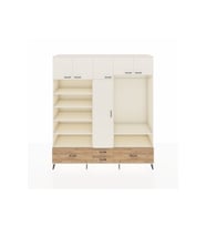 Hyperion Dolap 18 Raflı 4 Çekmeceli Tek Askılı 220x44x243 Aytaşı-Aytaşı/Çam