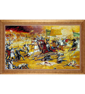ALTIN ÇERÇEVELİ PASPARTULU TABLO CR577