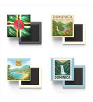 Buzdolap Magnetleri - Dominika Roseau - Dominica - 4'lü Set Magneti