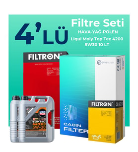 Filtron Jeep Commander 3.0 Dizel Filtre Bakım Seti Liqui Moly Motor Yağlı (2006-2011) 4 Lü