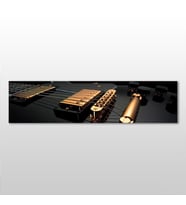 Gitar Telleri Kanvas Tablo 120x40cm (Karışık)