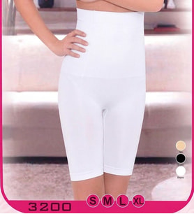 Beyaz Kadın Yüksek Bel Uzun Paçalı Toparlayıcı Korse S-XL 3200