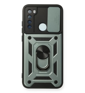 Redmi Note 8 Kılıf Pars Lens Yüzüklü Silikon - Yeşil