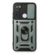Redmi Note 8 Kılıf Pars Lens Yüzüklü Silikon - Yeşil