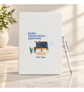 Bilişim Teknolojileri Öğretmenine İsme Özel Defter ve Kalem Seti