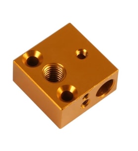 3D Printer Alüminyum Isıtıcı Cr10 Blok 20*20*10Mm X 1 Adet  (rf128) (Sarı)