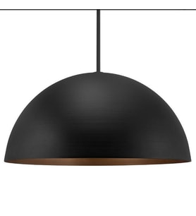 MYLİGHTS  RETRO METAL   40CM  METAL SARKIT SİYAH  İÇİ BAKIR  SARKIT AVİZE