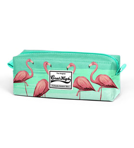 Coral High Su Yeşili Flamingo Desenli Kalem Çantası 22382