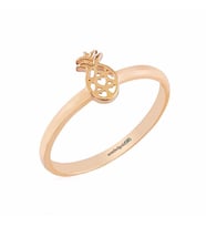 Rose Altın Ananas Yüzük 14K Gold (Çok Renkli)