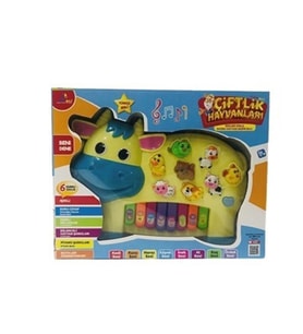 Can Ali Toys Türkçe Hayvan Sesli Piyano Sarı İnek CNLS2222