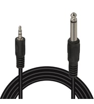 Powermaster 6.3 Mm Gitar to 3.5 Mm Stereo Ara Kablo 1.4 Metre 6.3 mm Dişi Girişi 3.5mm Erkek Girişe Çevirme Kablosu