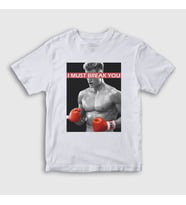 Presmono Unisex Çocuk Beyaz Break ivan Drago Film Rocky T-Shirt 249487tt (Beyaz)
