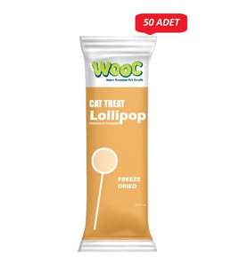 Wooc Lollipop Tavuk ve Bal Kabaklı Kedi Ödül Maması 1,4 Gr*50 li Paket