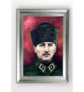 Gümüş Çerçeveli Atatürk Tablo a794