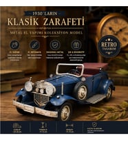Dekoratif Metal Klasik Cabrio Araba El Yapımı Vintage Koleksiyon Modeli