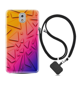 Samsung Note 3 4 5 8 9 20 Ultra 10 Lite Kılıf Boyun Askılı Silikon Üçgenler 1635