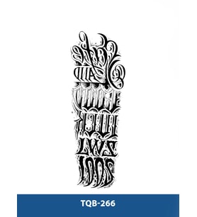 TQB-266 YAZILI GEÇİCİ KOL DÖVMESİ-TATTO