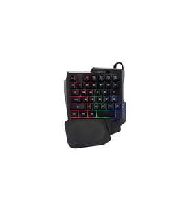 PGS202 Kablolu Rainbow Led Aydınlatma Ergonomik Mini Gaming Oyuncu Klavye Siyah