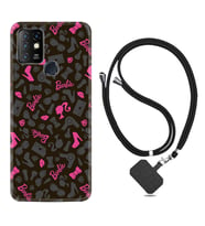 INFINIX Hot 8 9 10 11S Hot 10 Play 10T Kılıf Boyun Askılı Silikon Barbie and Shoes 1413