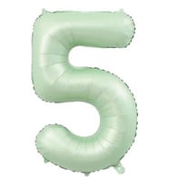 Benim Marifetlerim 5 Rakamı Su Yeşili Folyo Balon 40 inch 90 cm