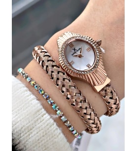Daniel Klein Premium Yılan Model Dolamalı Kadın Kol Saati 23 mm (Rose)