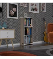 Kenzlife kitaplık süper ga 090*40*19 crd 3 katlı tek bölme ofis mutfak banyo dolabı arkalıksız (Karışık)