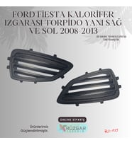 Ford Fiesta Kalorifer Izgarası Torpido Yanı SAĞ VE SOL 2008-2013 (ÜFLEYİCİ) 2 Adet (Siyah-Gri)