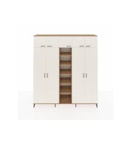 Hyperion Dolap 12 Raflı 9 Kapaklı 2 Askılı 220x44x243 Çam-Aytaşı/Çam