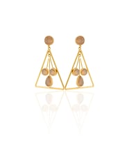 Kadir Jewellery 22 Ayar Altın Kaplama Kadın Sallantılı Küpe -El İşçiliği Ve Hipoalerjenik Küpe