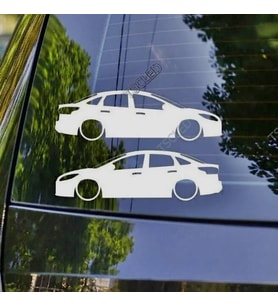 Focus Sedan MK3 2011 Kelebek Cam Oto Sticker 17 CM 2 Adet